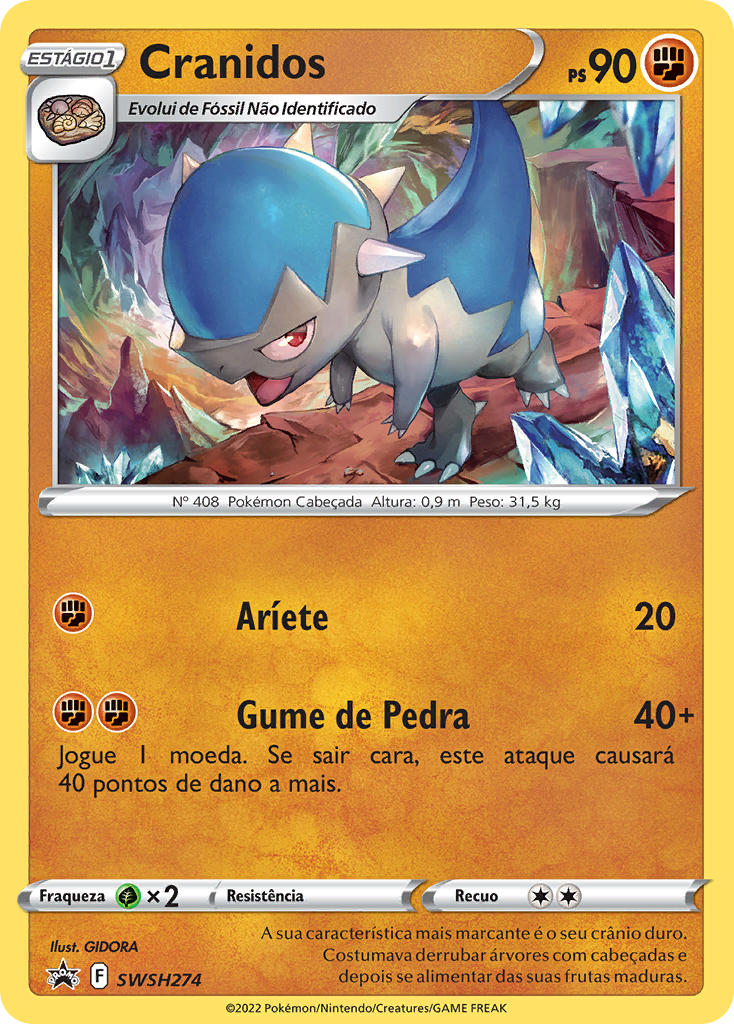 Cranidos SWSH274 — Sword & Shield Promos (Portuguese Pokémon TCG card)