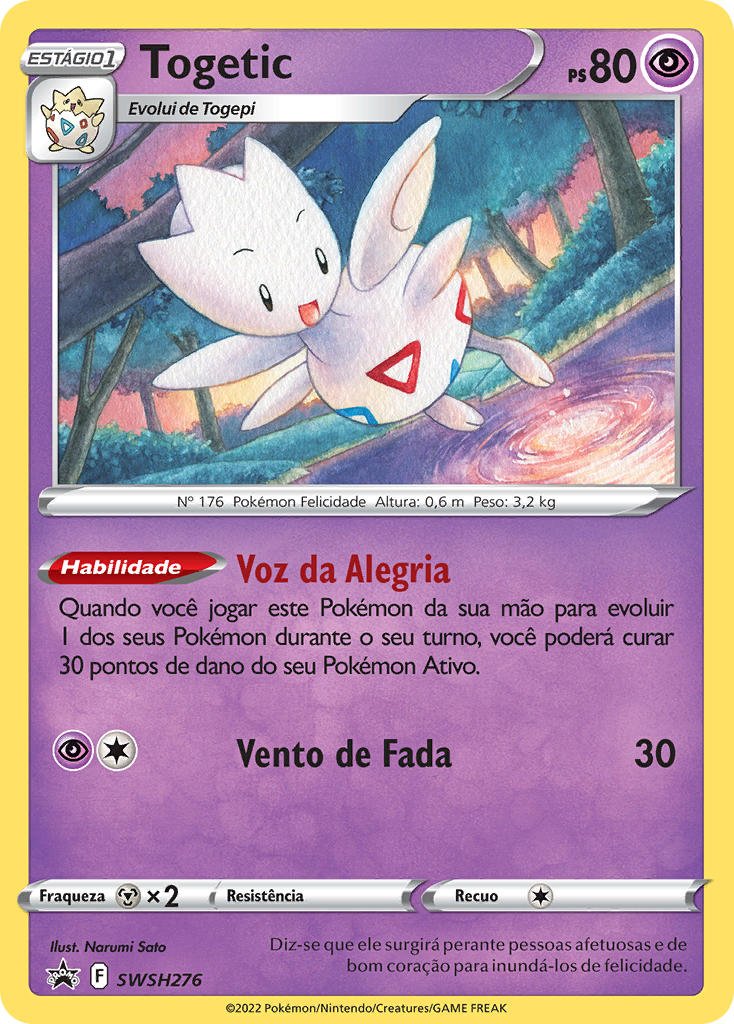 Togetic SWSH276 — Sword & Shield Promos (Portuguese Pokémon TCG card)