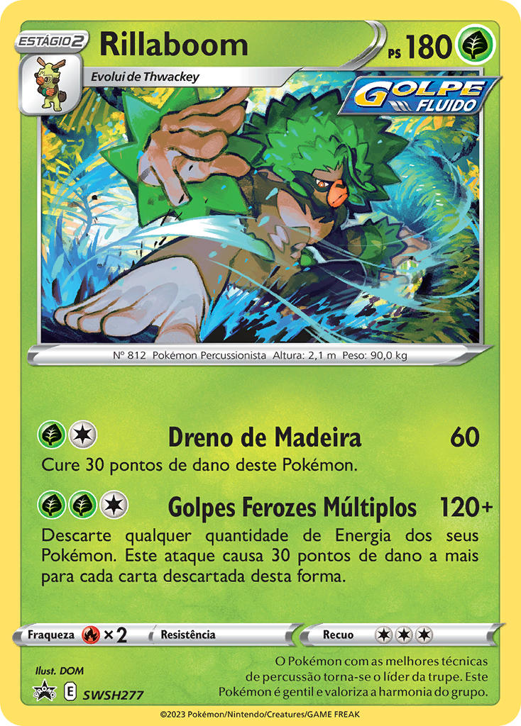 Rillaboom SWSH277 — Sword & Shield Promos (Portuguese Pokémon TCG card)