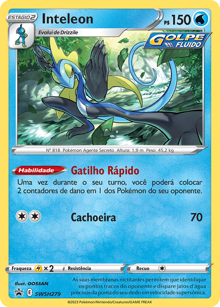 Inteleon SWSH279 — Sword & Shield Promos (Portuguese Pokémon TCG card)