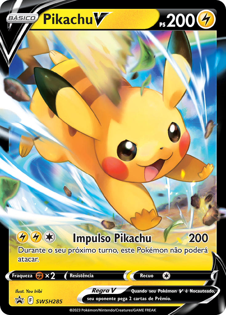 Pikachu V SWSH285 — Sword & Shield Promos (Portuguese Pokémon TCG card)