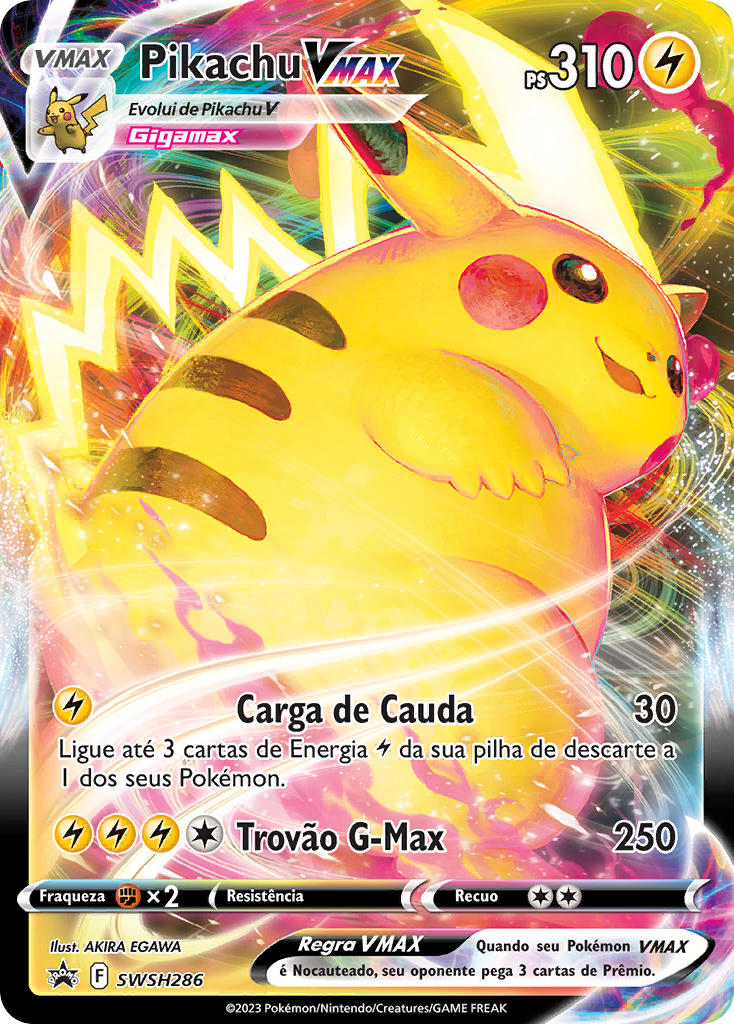 Pikachu VMAX SWSH286 — Sword & Shield Promos (Portuguese Pokémon TCG card)