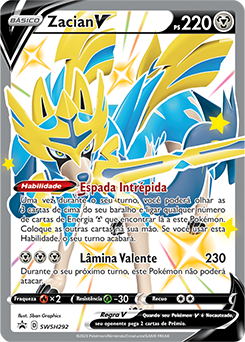 Zacian V SWSH292 — Sword & Shield Promos (Portuguese Pokémon TCG card)