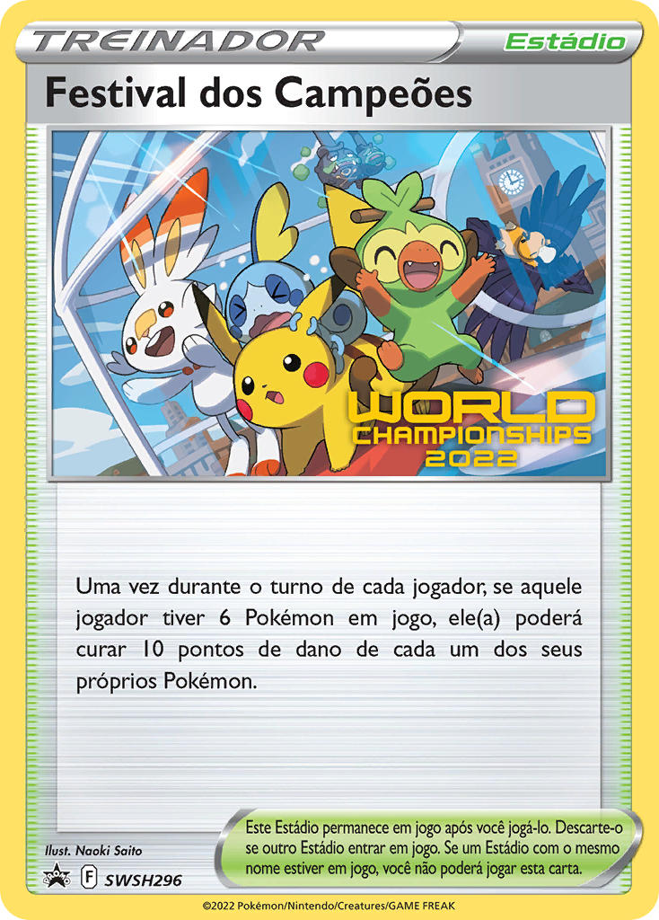 Festival dos Campeões SWSH296 — Sword & Shield Promos (Portuguese Pokémon TCG card)