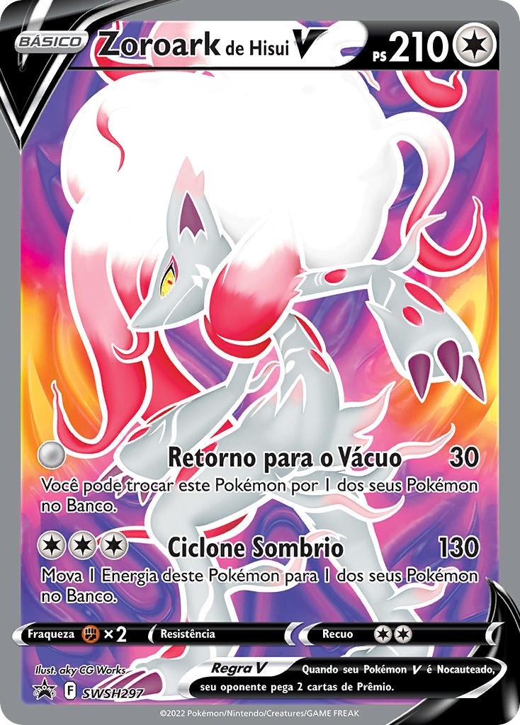 Zoroark de Hisui V SWSH297 — Sword & Shield Promos (Portuguese Pokémon TCG card)