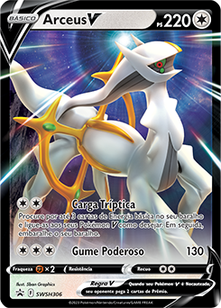 Arceus V SWSH306 — Sword & Shield Promos (Portuguese Pokémon TCG card)