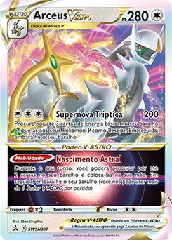 Arceus V-ASTRO SWSH307 — Sword & Shield Promos (Portuguese Pokémon TCG card)