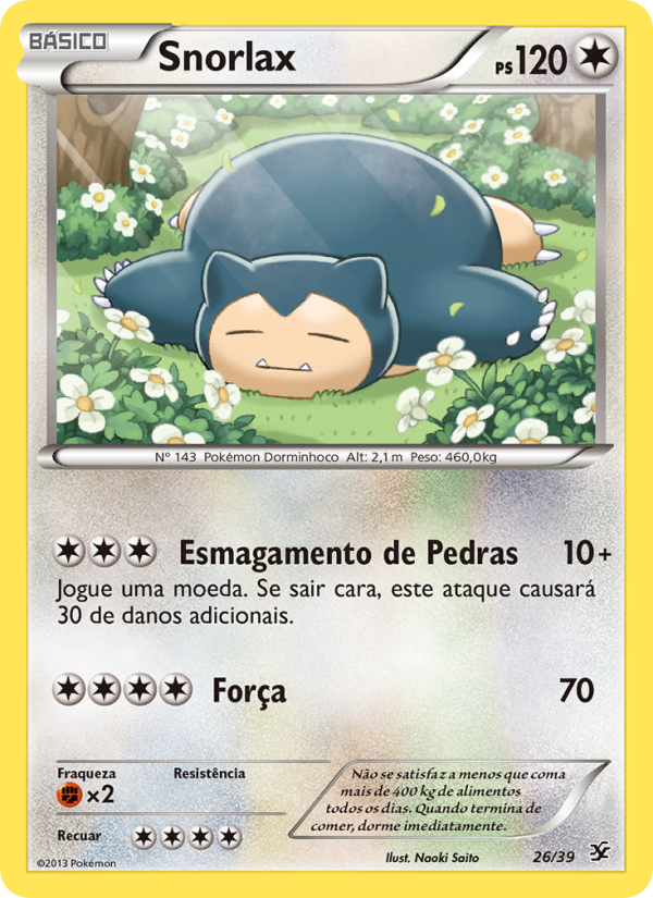 Snorlax 26 — Conjunto para Iniciantes Kalos (Portuguese Pokémon TCG card)