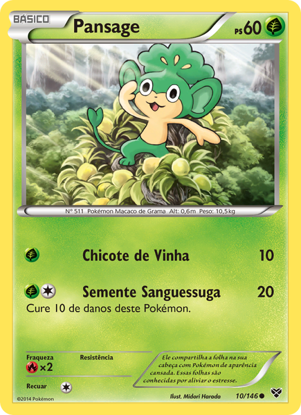 Pansage 10 — XY (Portuguese Pokémon TCG card)