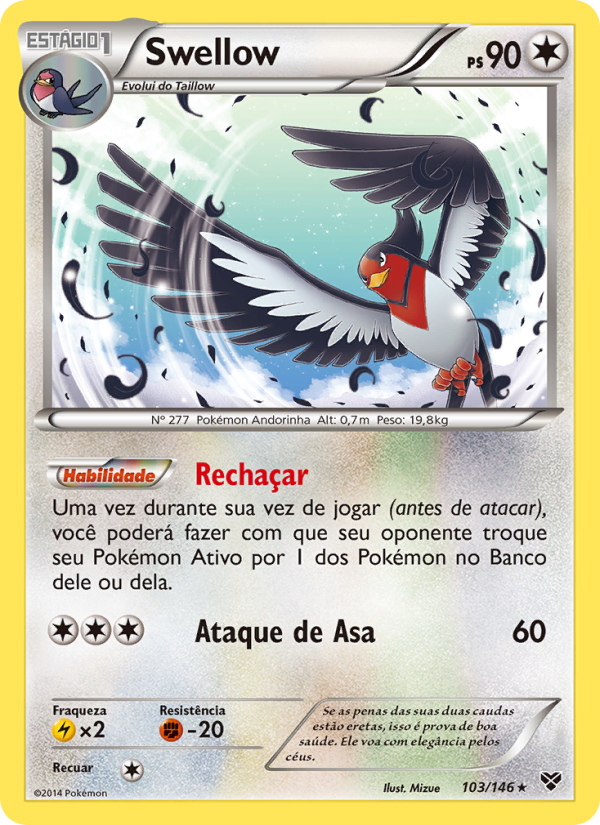 Swellow 103 — XY (Portuguese Pokémon TCG card)