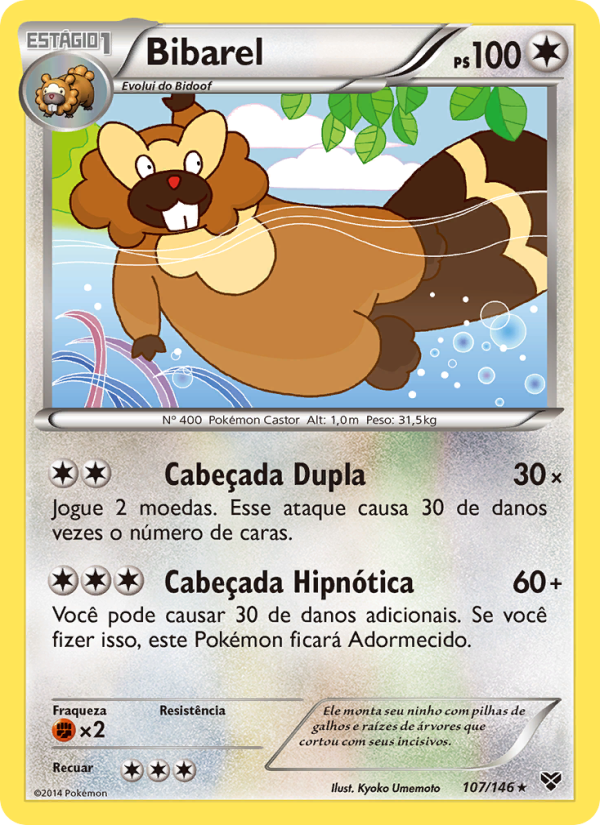 Bibarel 107 — XY (Portuguese Pokémon TCG card)