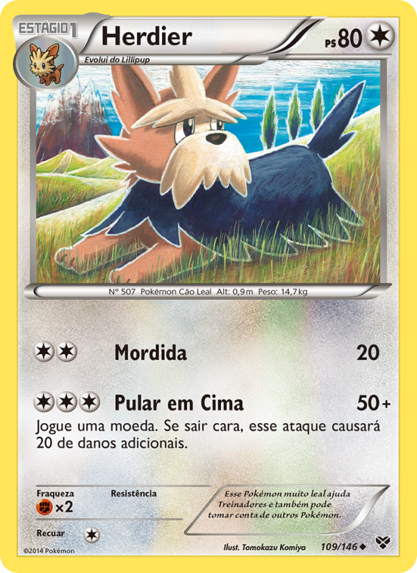 Herdier 109 — XY (Portuguese Pokémon TCG card)