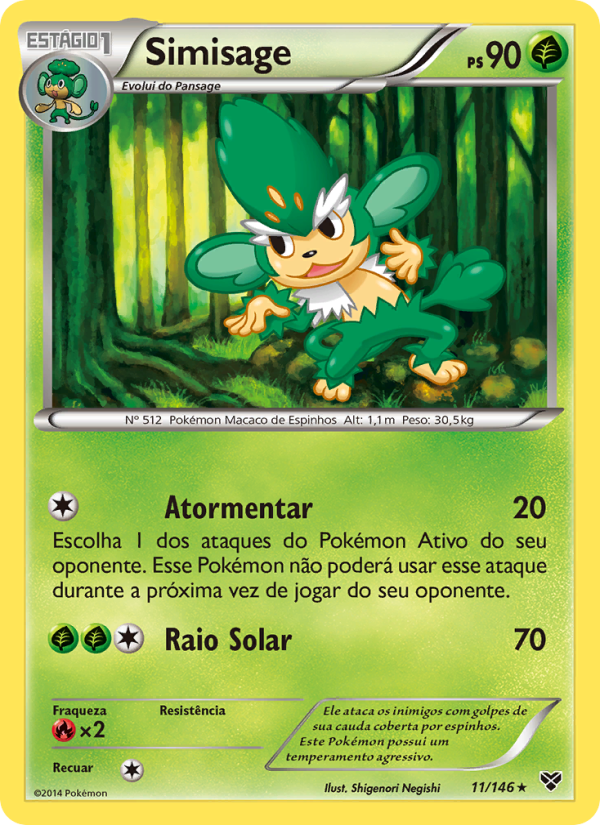 Simisage 11 — XY (Portuguese Pokémon TCG card)