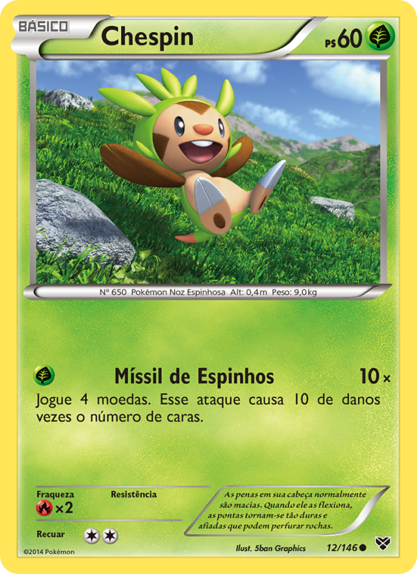 Chespin 12 — XY (Portuguese Pokémon TCG card)