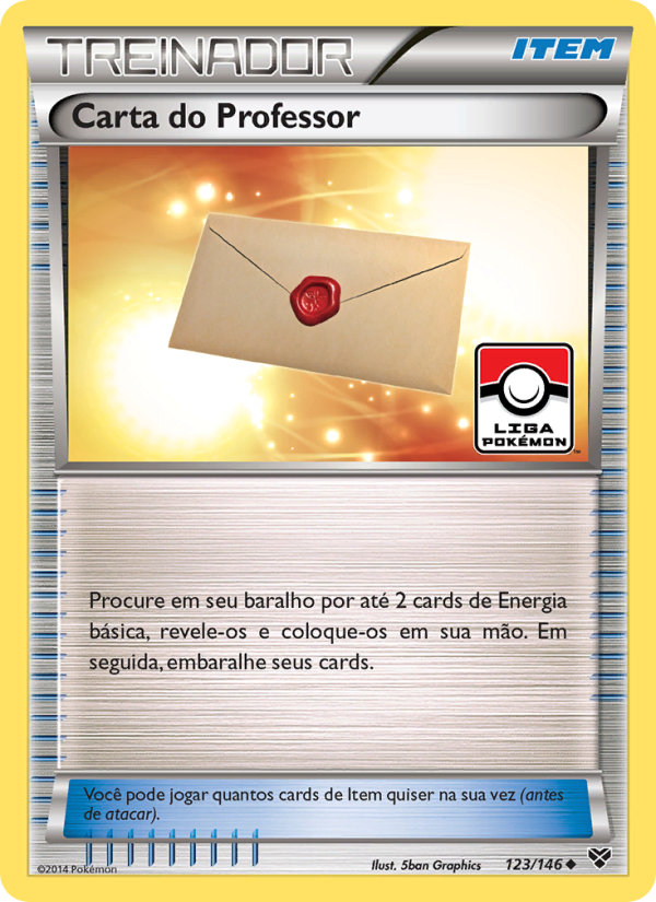 Carta do Professor 123 — XY (Portuguese Pokémon TCG card)
