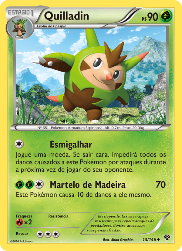 Quilladin 13 — XY (Portuguese Pokémon TCG card)