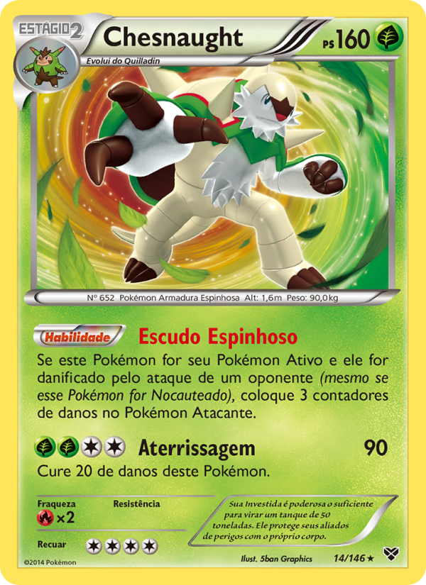 Chesnaught 14 — XY (Portuguese Pokémon TCG card)