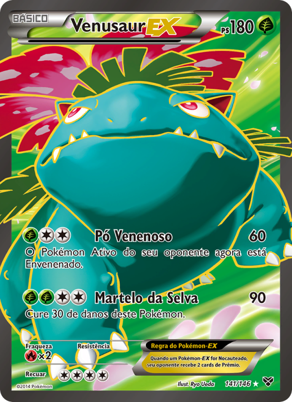 Venusaur EX 141 — XY (Portuguese Pokémon TCG card)