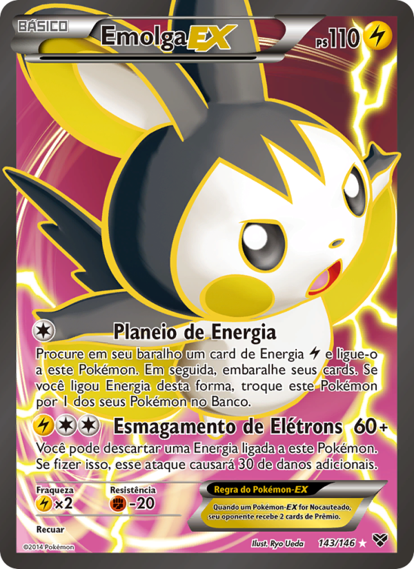 Emolga EX 143 — XY (Portuguese Pokémon TCG card)
