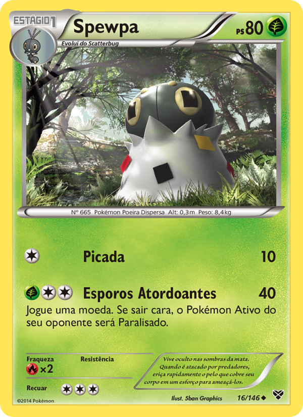 Spewpa 16 — XY (Portuguese Pokémon TCG card)