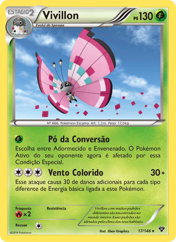 Vivillon 17 — XY (Portuguese Pokémon TCG card)