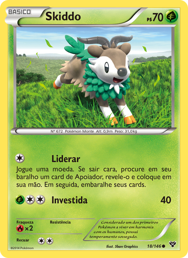 Skiddo 18 — XY (Portuguese Pokémon TCG card)