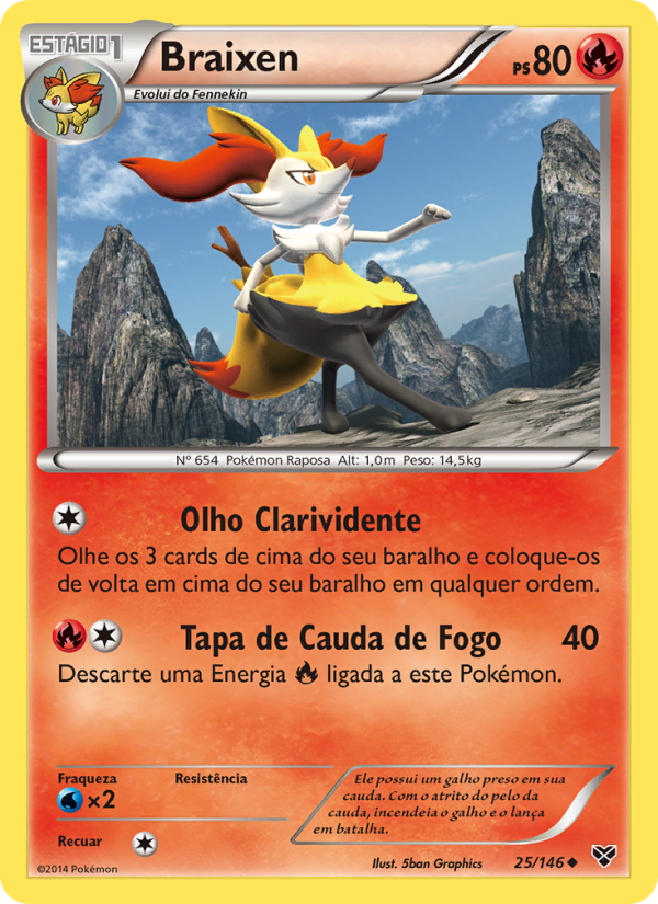 Braixen 25 — XY (Portuguese Pokémon TCG card)