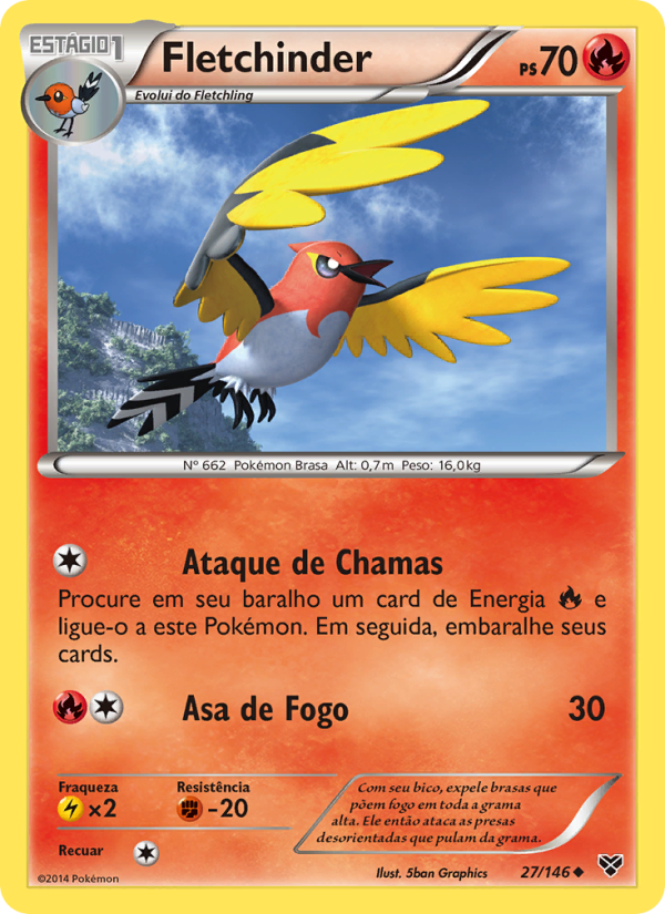 Fletchinder 27 — XY (Portuguese Pokémon TCG card)