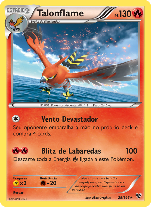 Talonflame 28 — XY (Portuguese Pokémon TCG card)