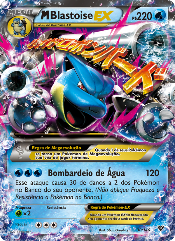 M-Blastoise EX 30 — XY (Portuguese Pokémon TCG card)