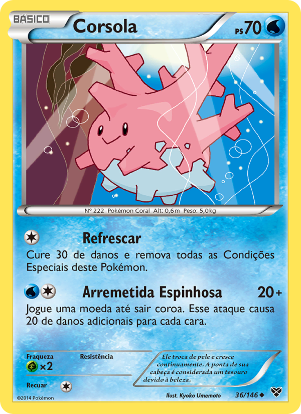 Corsola 36 — XY (Portuguese Pokémon TCG card)
