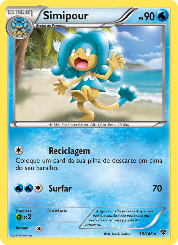 Simipour 38 — XY (Portuguese Pokémon TCG card)