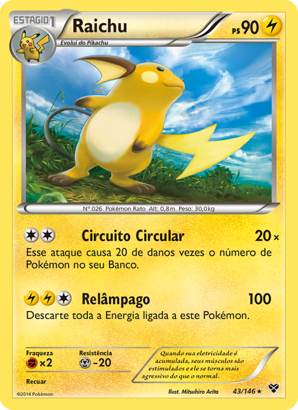 Raichu 43 — XY (Portuguese Pokémon TCG card)
