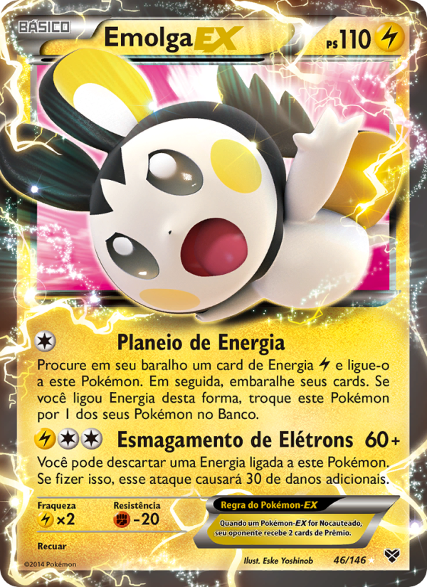 Emolga EX 46 — XY (Portuguese Pokémon TCG card)