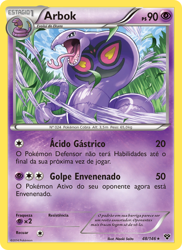 Arbok 48 — XY (Portuguese Pokémon TCG card)