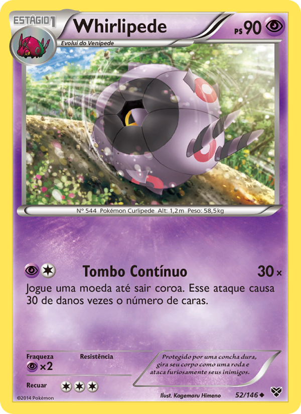 Whirlipede 52 — XY (Portuguese Pokémon TCG card)