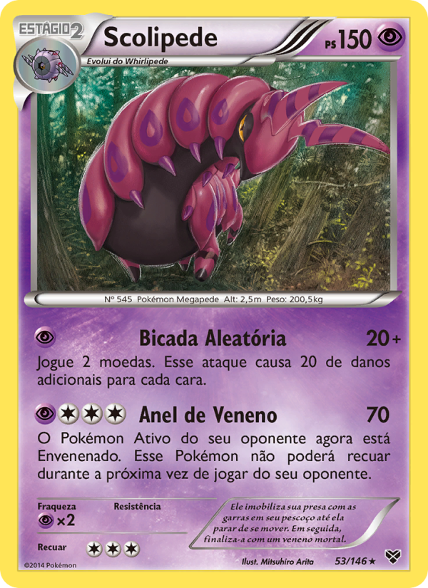 Scolipede 53 — XY (Portuguese Pokémon TCG card)