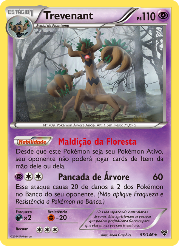 Trevenant 55 — XY (Portuguese Pokémon TCG card)