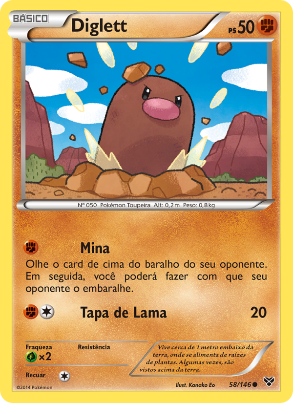 Diglett 58 — XY (Portuguese Pokémon TCG card)