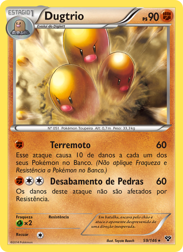 Dugtrio 59 — XY (Portuguese Pokémon TCG card)