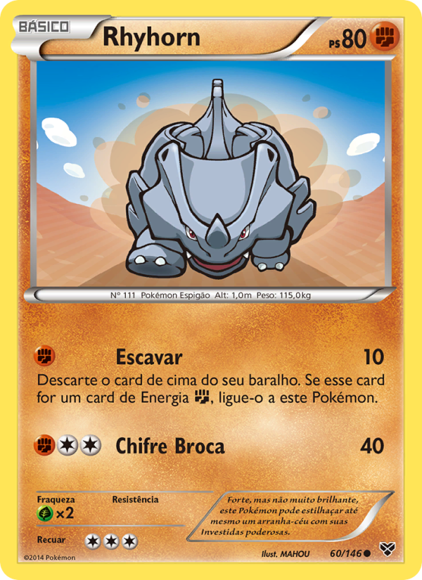 Rhyhorn 60 — XY (Portuguese Pokémon TCG card)