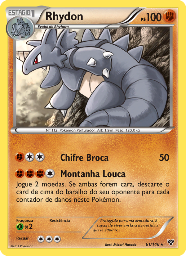 Rhydon 61 — XY (Portuguese Pokémon TCG card)