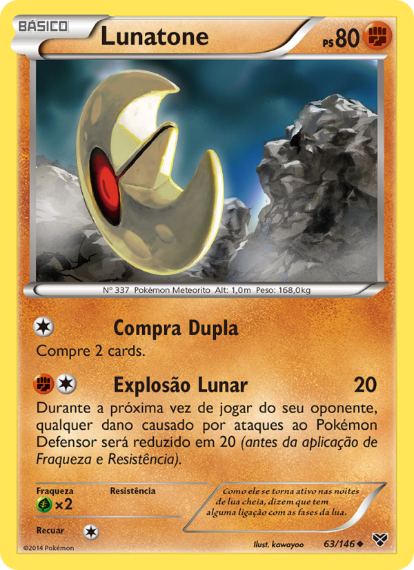 Lunatone 63 — XY (Portuguese Pokémon TCG card)