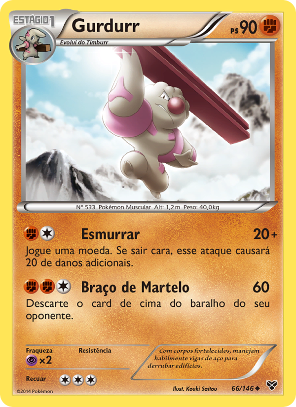 Gurdurr 66 — XY (Portuguese Pokémon TCG card)