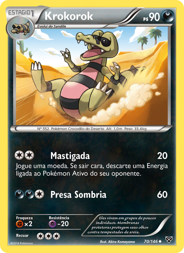 Krokorok 70 — XY (Portuguese Pokémon TCG card)