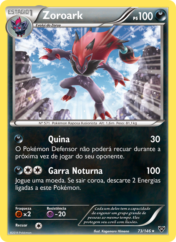 Zoroark 73 — XY (Portuguese Pokémon TCG card)
