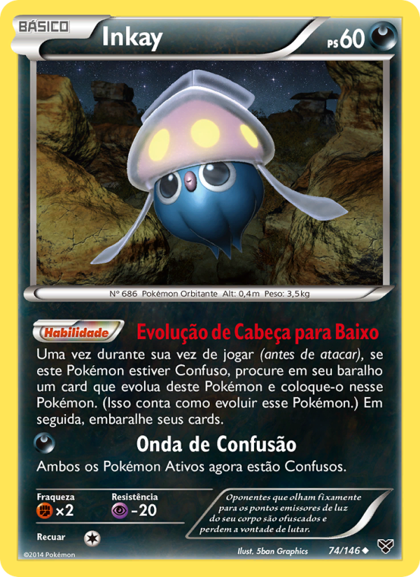 Inkay 74 — XY (Portuguese Pokémon TCG card)