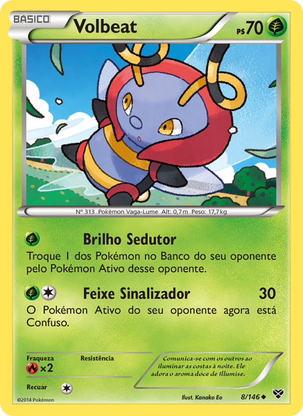 Volbeat 8 — XY (Portuguese Pokémon TCG card)