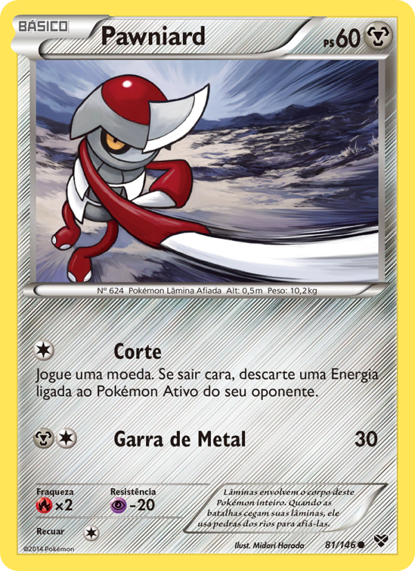 Pawniard 81 — XY (Portuguese Pokémon TCG card)