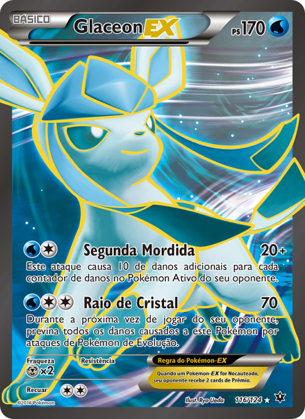 Glaceon EX 116 — Fusão de Destinos (Portuguese Pokémon TCG card)